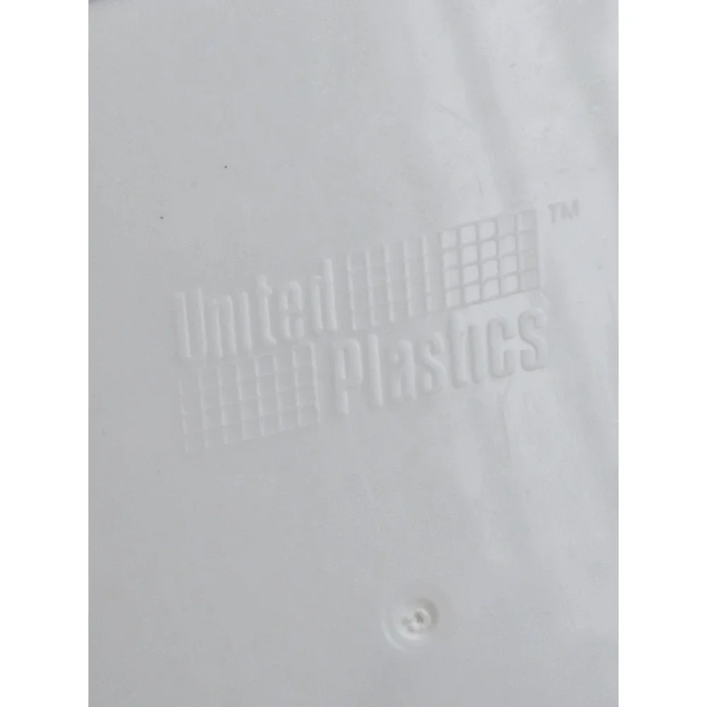 Vintage United Plastics #2 White Plastic Organizer Basket Modular Storage Bin